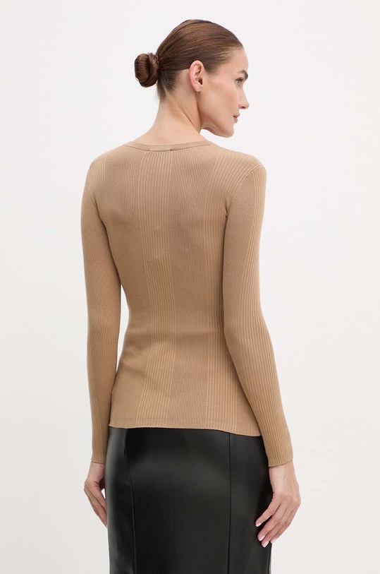 Îmbrăcăminte Elisabetta Franchi pulover din amestec de mătase MK10B46E2 bej