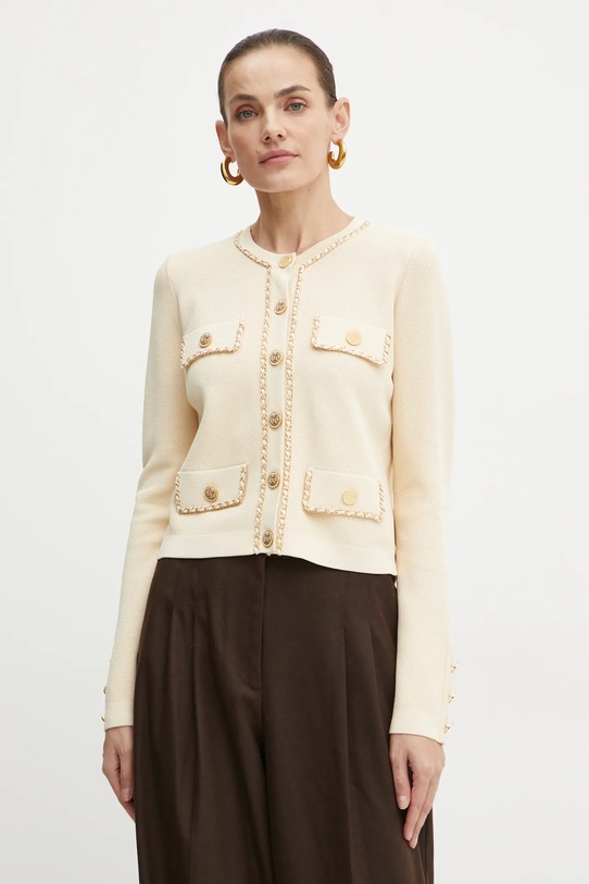 Elisabetta Franchi cardigan imprimeu bej MK63B46E2