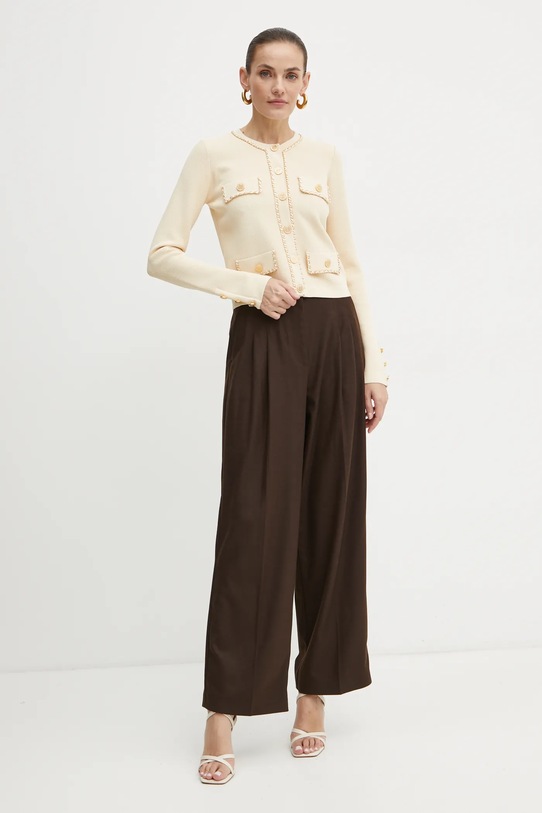 Elisabetta Franchi cardigan MK63B46E2 bej AW24