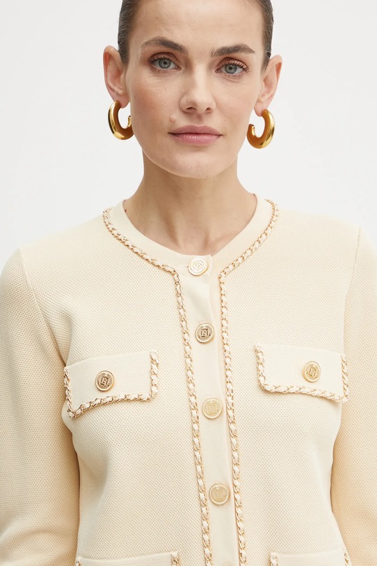 Elisabetta Franchi cardigan bej MK63B46E2