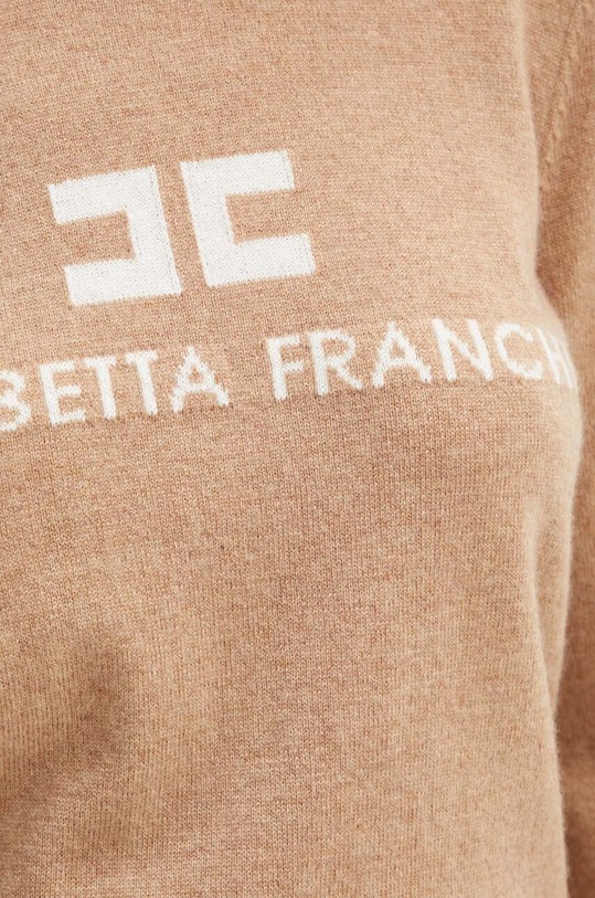 Elisabetta Franchi pulover de lana MK64S46E2 bej