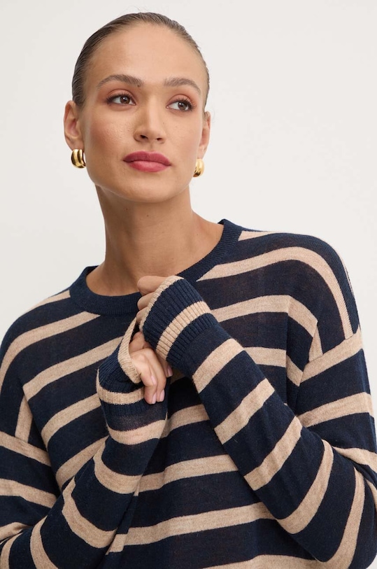 MAX&Co. sweter wełniany granatowy 2426366022200