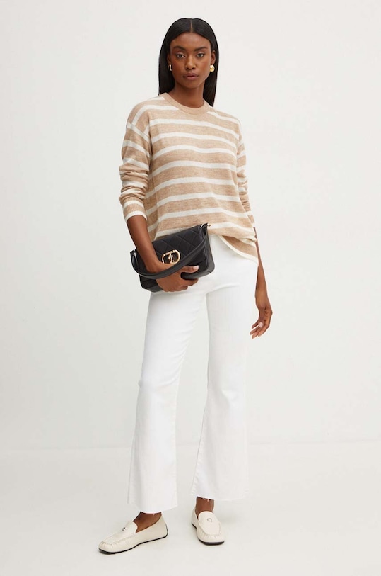 MAX&Co. sweter wełniany 2426366022200 beżowy AW24