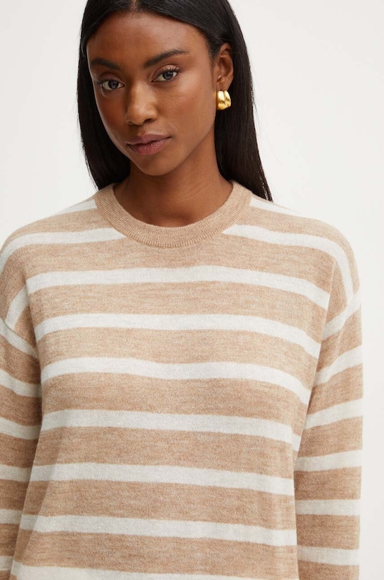 MAX&Co. sweter wełniany beżowy 2426366022200