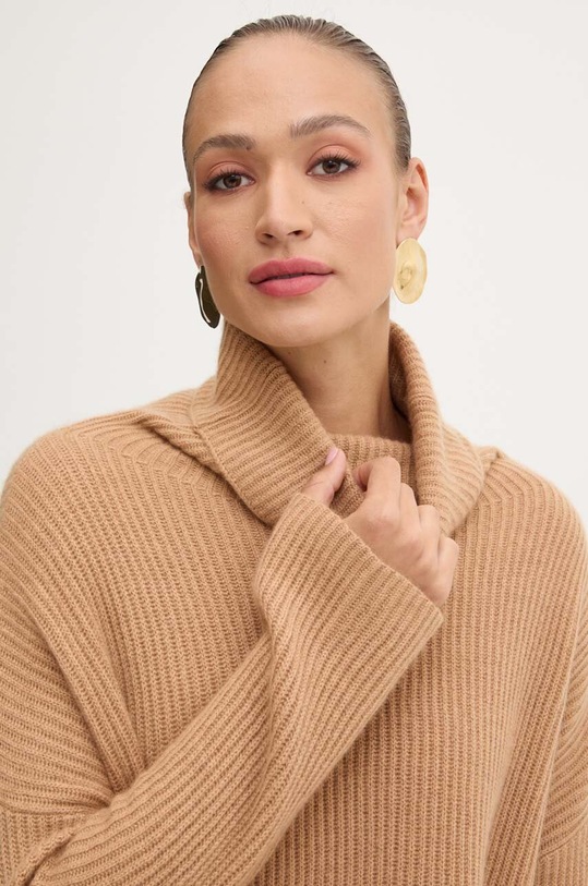 MAX&Co. sweter kaszmirowy wełna beżowy 2428369984200