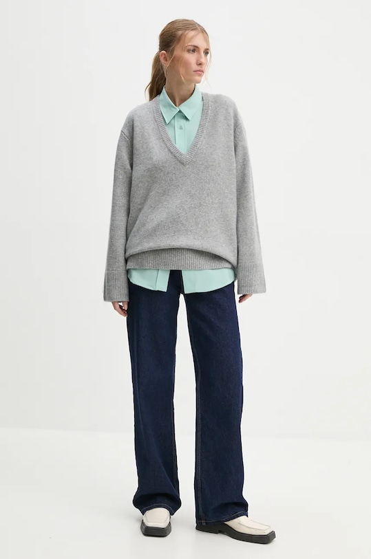 Herskind pulover de lana Dicte 5337974 gri AW24