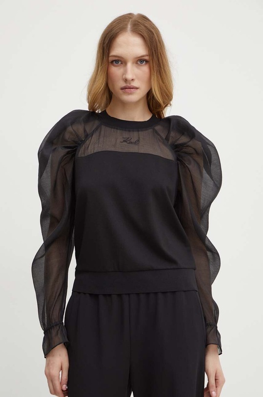 Karl Lagerfeld bluza uni negru 245W1807