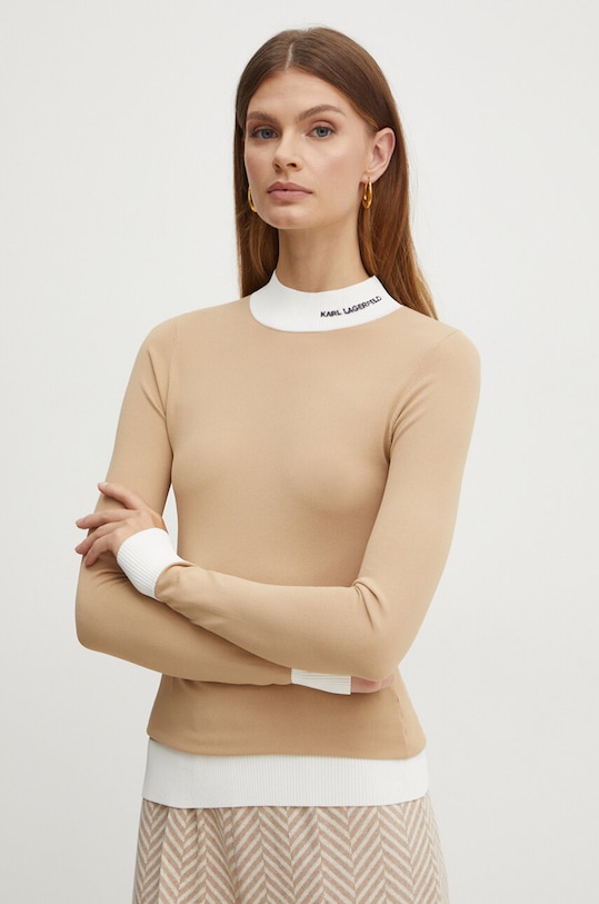 Karl Lagerfeld pulover subtiri maro 245W2000