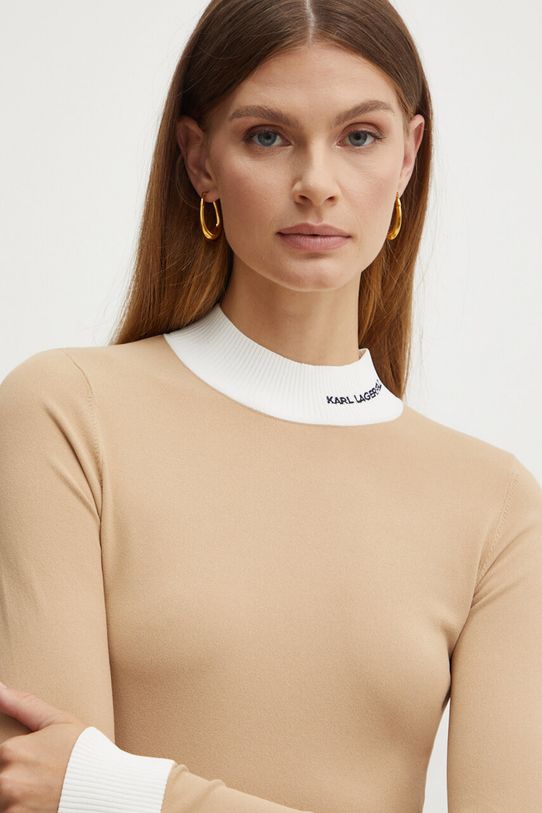 Karl Lagerfeld sweter brązowy 245W2000