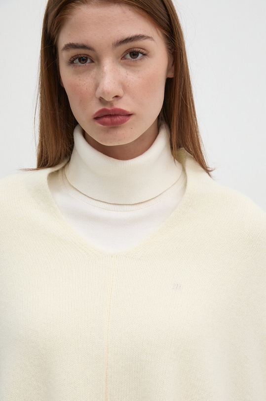 United Colors of Benetton poncho de lana bej 103MDU004