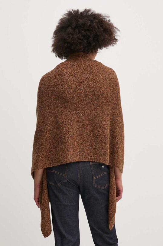 Odzież United Colors of Benetton poncho wełniane 103MDU004 brązowy