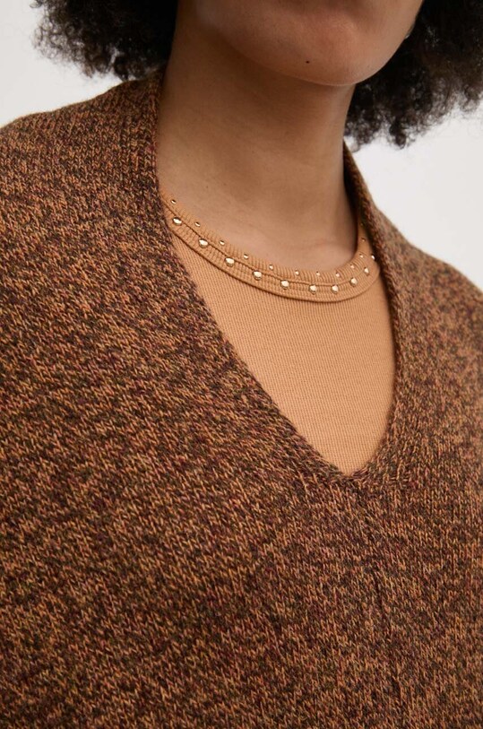 United Colors of Benetton poncho wełniane 103MDU004 brązowy