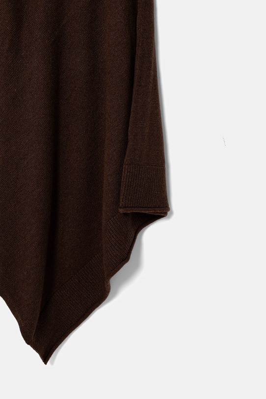 Odzież United Colors of Benetton poncho z domieszką wełny 1235DU01A brązowy