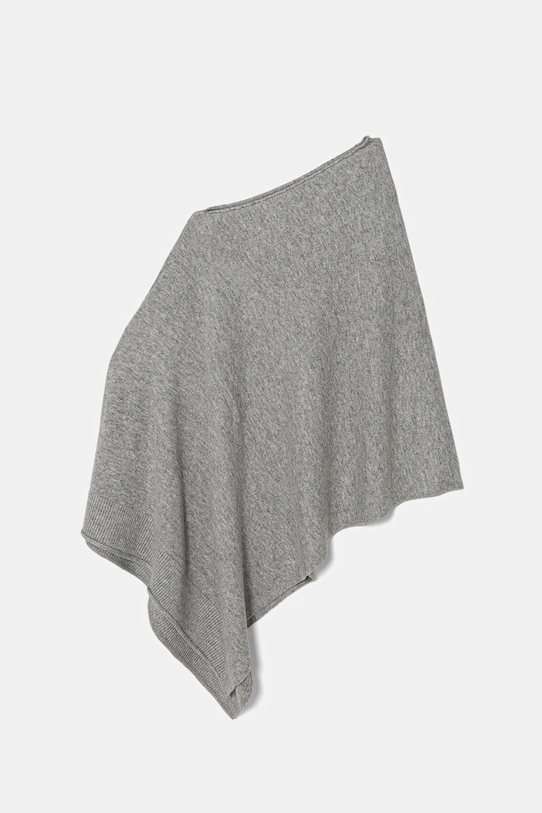 United Colors of Benetton poncho z domieszką wełny z domieszką wełny szary 1235DU01A
