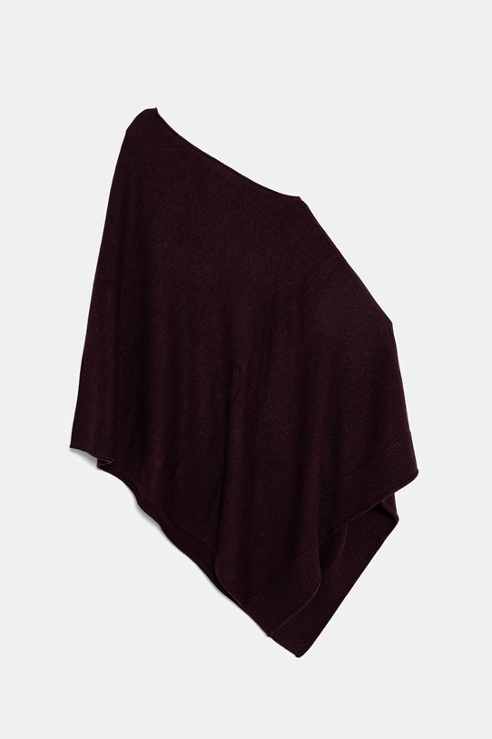 Odzież United Colors of Benetton poncho z domieszką wełny 1235DU01A bordowy