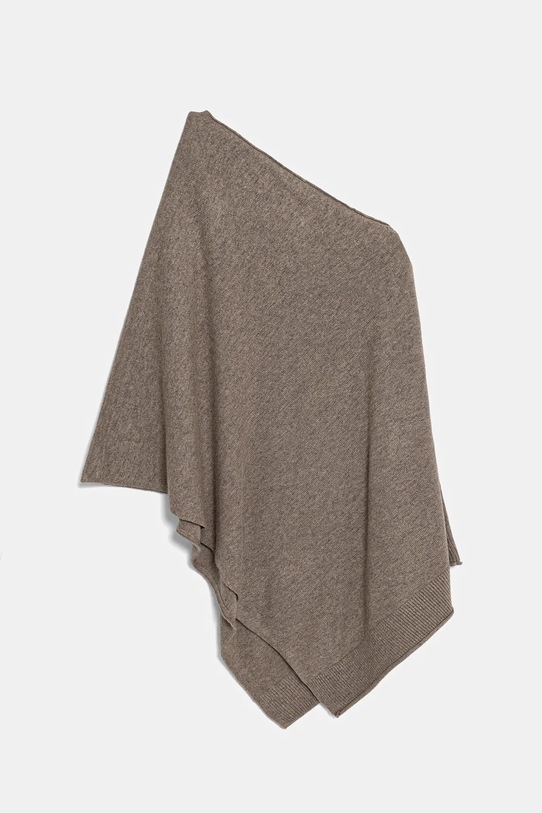 Îmbrăcăminte United Colors of Benetton poncho din amestec de lână 1235DU01A maro