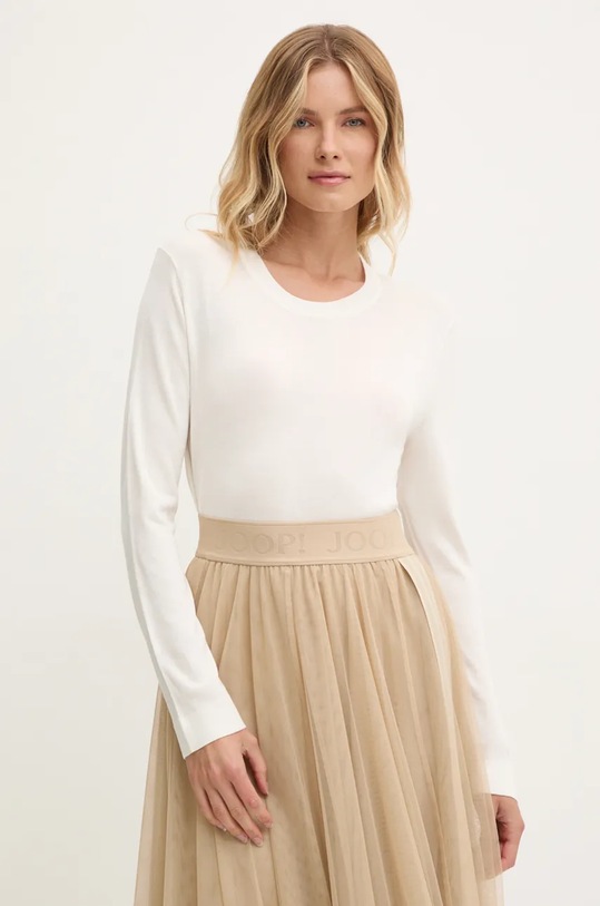 United Colors of Benetton sweter z domieszką jedwabiu pozostałe beżowy 1ZRED10BL