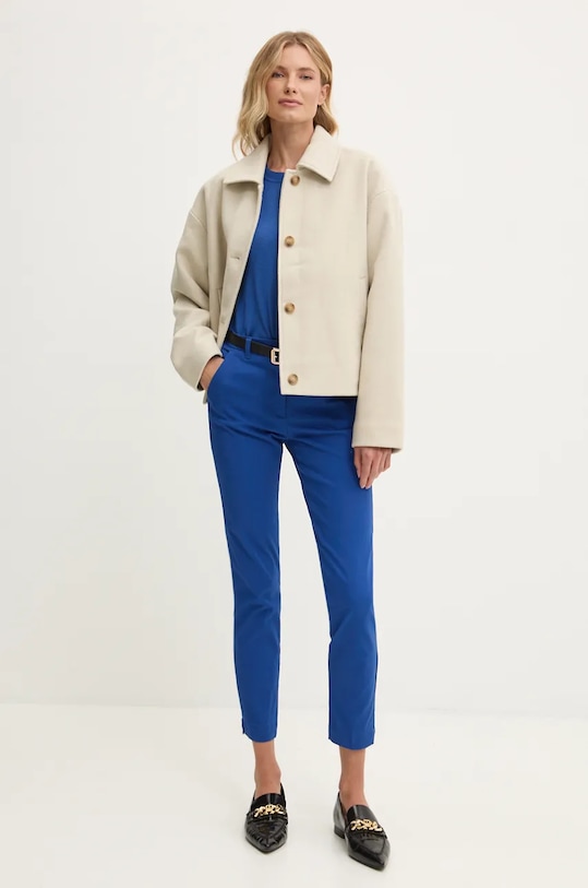 United Colors of Benetton sweter z domieszką jedwabiu 1ZRED10BL niebieski AW24