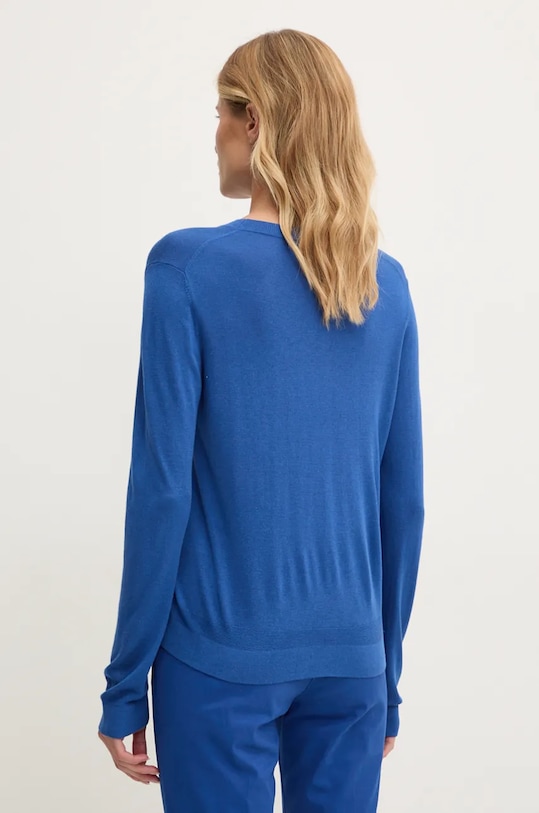 Odzież United Colors of Benetton sweter z domieszką jedwabiu 1ZRED10BL niebieski