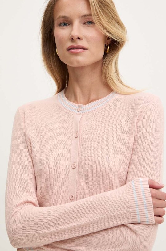 Свитер с примесью шелка United Colors of Benetton 1SMYE501O розовый AW24