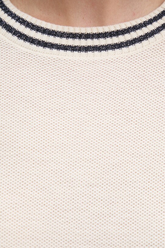 United Colors of Benetton sweter z domieszką jedwabiu 1SMYE10B8 beżowy