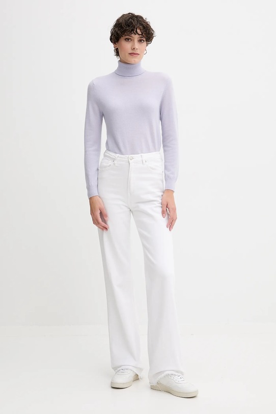 United Colors of Benetton sweter wełniany 1002D2348 fioletowy AW25