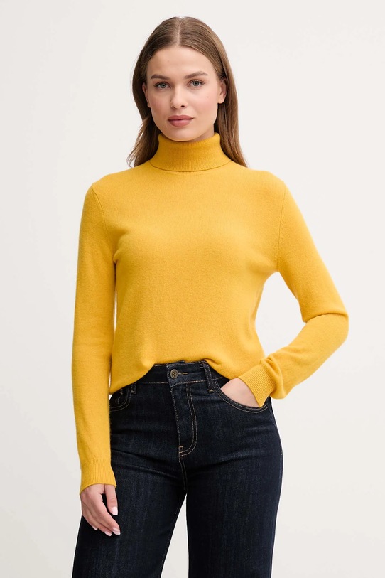 United Colors of Benetton maglione in lana giallo 1002D2348