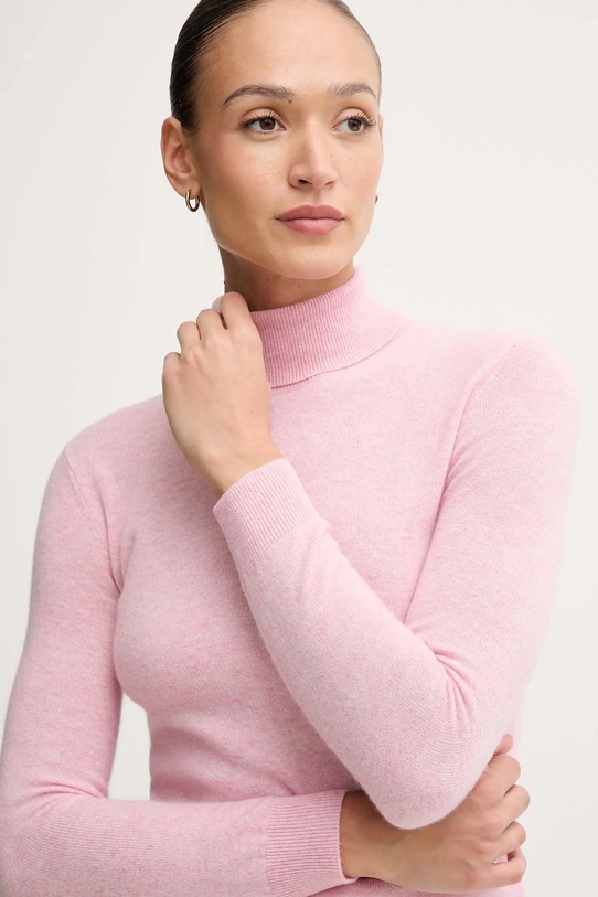 Шерстяной свитер United Colors of Benetton розовый 1002D2348
