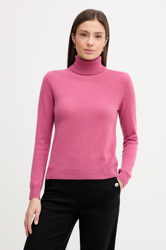 United Colors of Benetton sweter wełniany różowy 1002D2348