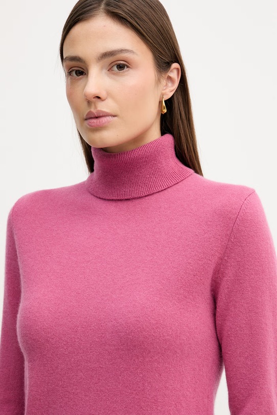 United Colors of Benetton sweter wełniany różowy 1002D2348