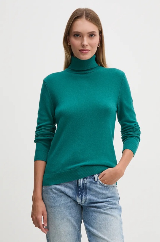 Μάλλινο πουλόβερ United Colors of Benetton μαλλί πράσινο 1002D2348