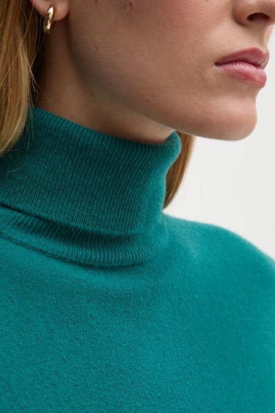 United Colors of Benetton sweter wełniany zielony 1002D2348