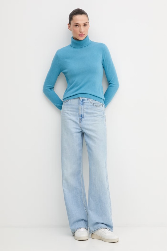 United Colors of Benetton sweter wełniany 1002D2348 niebieski AW25