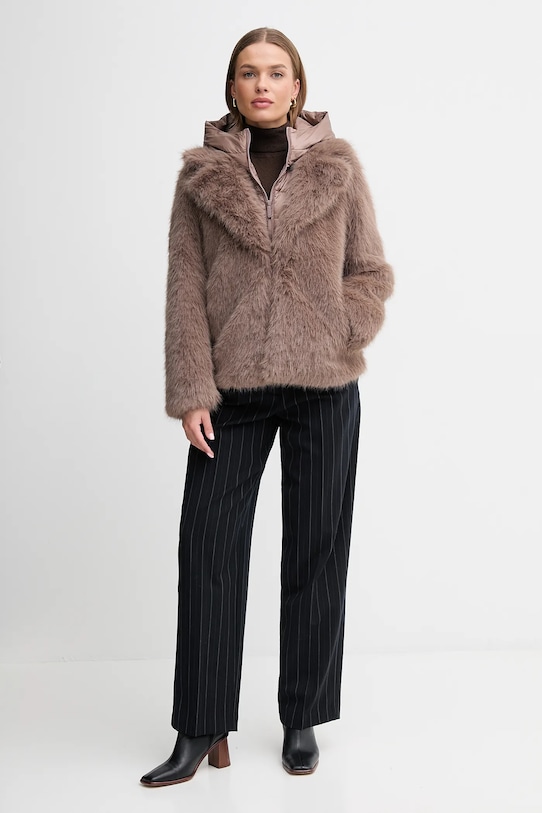 United Colors of Benetton sweter wełniany 1002D2348 brązowy AW25