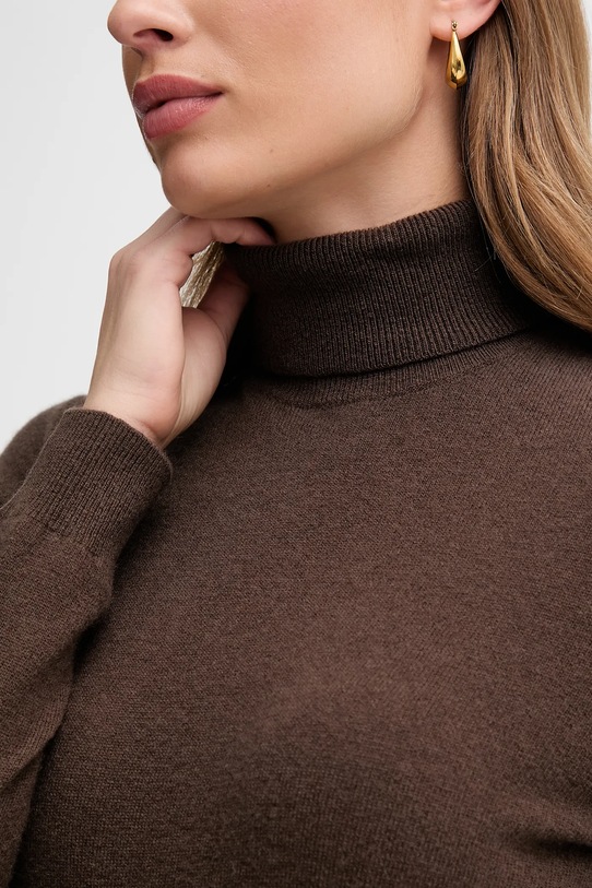 United Colors of Benetton sweter wełniany 1002D2348 brązowy