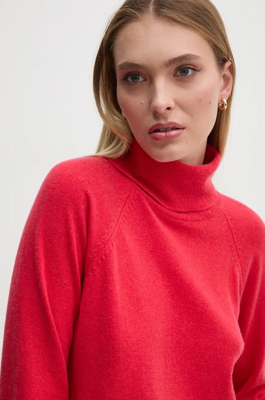 Svetr z vlněné směsi United Colors of Benetton 1035D2551 červená SS25