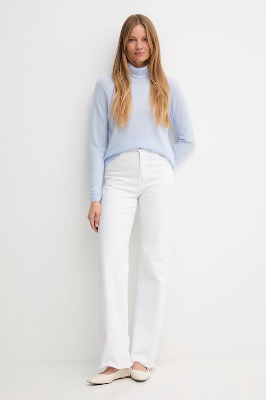 United Colors of Benetton sweter z dodatkiem wełny 1035D2551 niebieski AW25