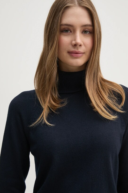 United Colors of Benetton pulóver gyapjúkeverékből sötétkék 1035D2551