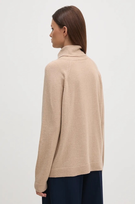 Odzież United Colors of Benetton sweter z dodatkiem wełny 1035D2551 beżowy