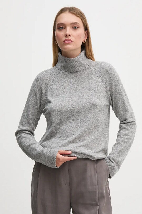Свитер с примесью шерсти United Colors of Benetton с добавлением шерсти серый 1035D2551