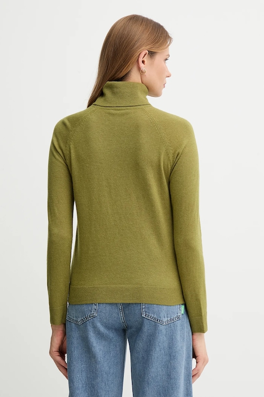 Odzież United Colors of Benetton sweter z dodatkiem wełny 1035D2551 zielony