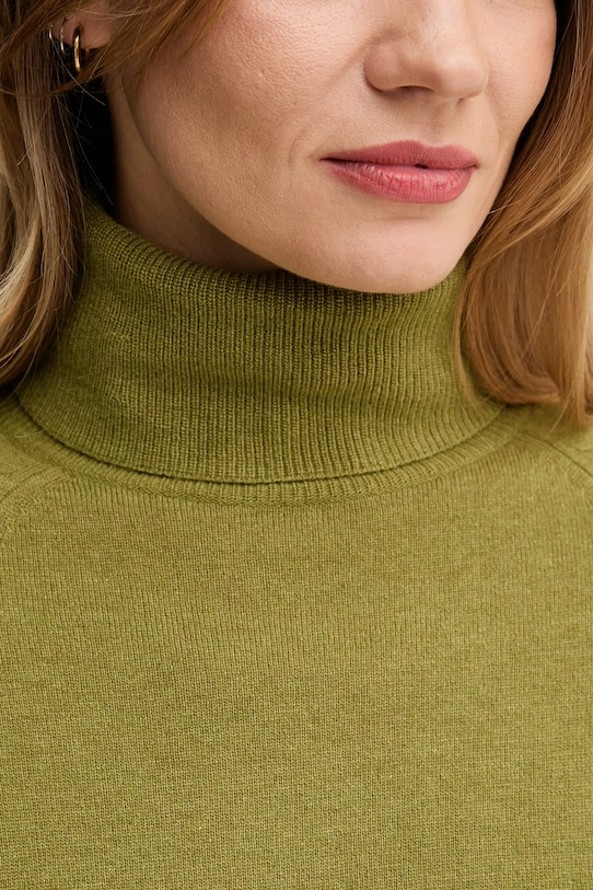 United Colors of Benetton sweter z dodatkiem wełny 1035D2551 zielony