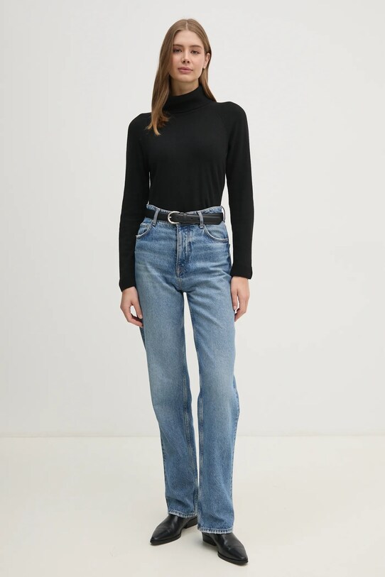 United Colors of Benetton pulover din amestec de lana 1035D2551 negru SS25