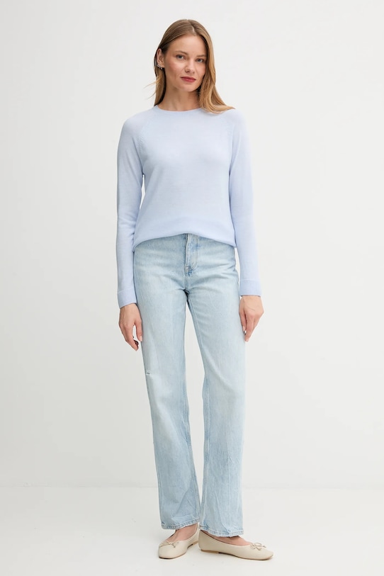 United Colors of Benetton pulover din amestec de lână 1035D1P17 albastru AW25