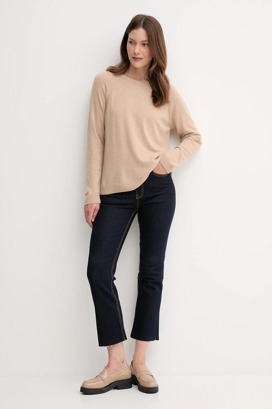 United Colors of Benetton pulover din amestec de lână 1035D1P17 bej AW25