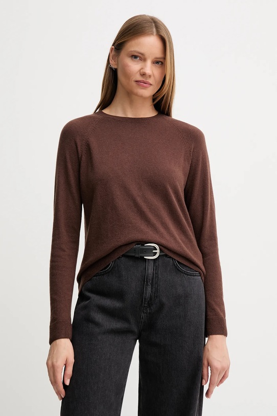Pulover s primesjo volne United Colors of Benetton rjava 1035D1P17