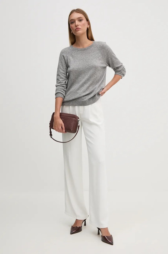 Pulover s dodatkom vune United Colors of Benetton 1035D1P17 siva AW25