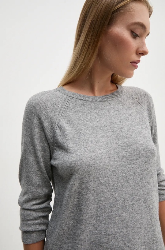 Pulover s dodatkom vune United Colors of Benetton 1035D1P17 siva