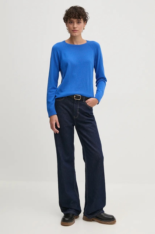 Светр з домішкою вовни United Colors of Benetton 1035D1P17 блакитний AW24