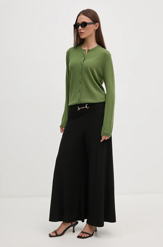 Kardigán s prímesou vlny United Colors of Benetton 1035D5012 zelená AW24